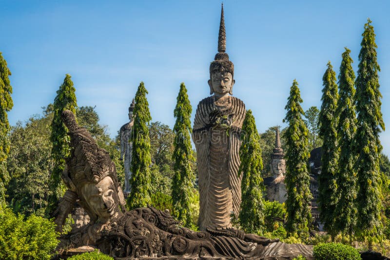 Sala Keoku or Sala Kaeo Ku Sculpture Park Nong Khai, Thailand. High quality photo. Sala Keoku or Sala Kaeo Ku Sculpture Park Nong Khai, Thailand. High quality photo