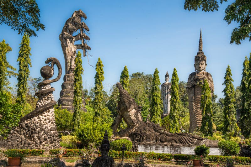 Sala Keoku or Sala Kaeo Ku Sculpture Park Nong Khai, Thailand. High quality photo. Sala Keoku or Sala Kaeo Ku Sculpture Park Nong Khai, Thailand. High quality photo