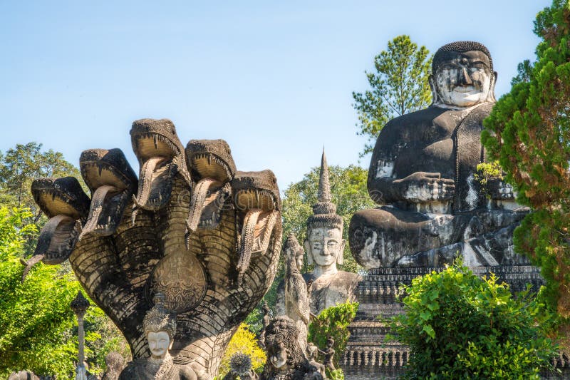 Sala Keoku or Sala Kaeo Ku Sculpture Park Nong Khai, Thailand. High quality photo. Sala Keoku or Sala Kaeo Ku Sculpture Park Nong Khai, Thailand. High quality photo