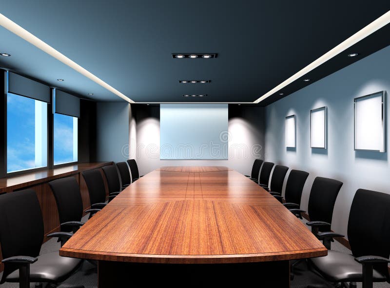 Sala riunioni dell'ufficio royalty illustrazione gratis Sala riunioni dell'ufficio royalty illustrazione gratis