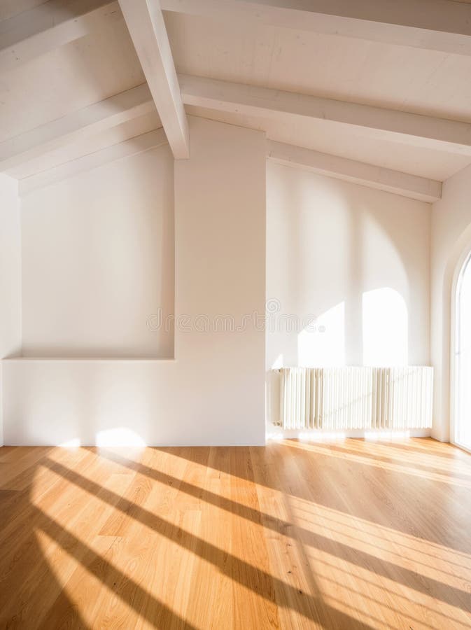 Sala vazia com um calefator Front View imagens de stock royalty free