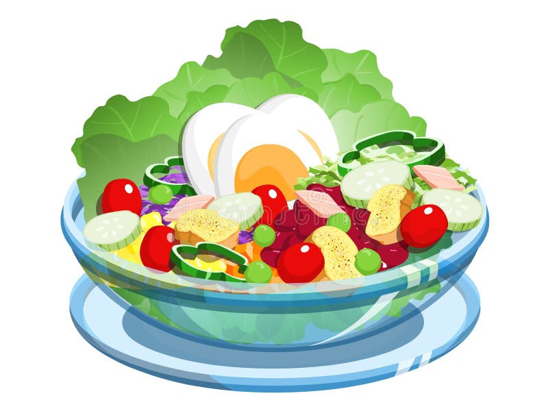 Salad stock illustration. Image of tomato, healthy, food 23883580