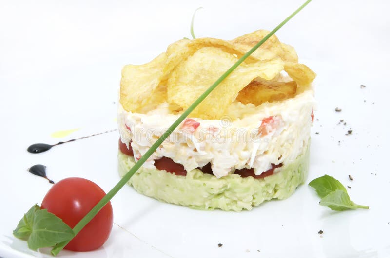 Salad with crab