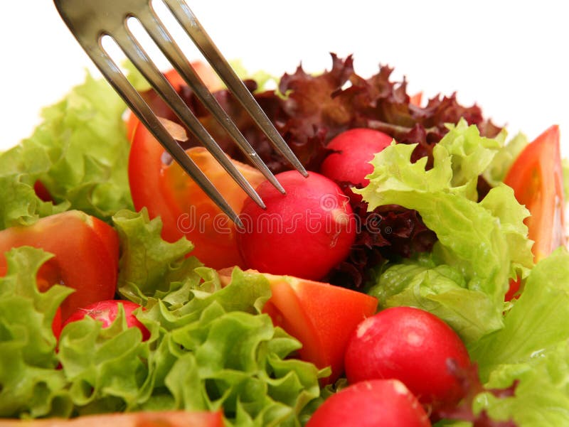 Salad from fresh vegetables