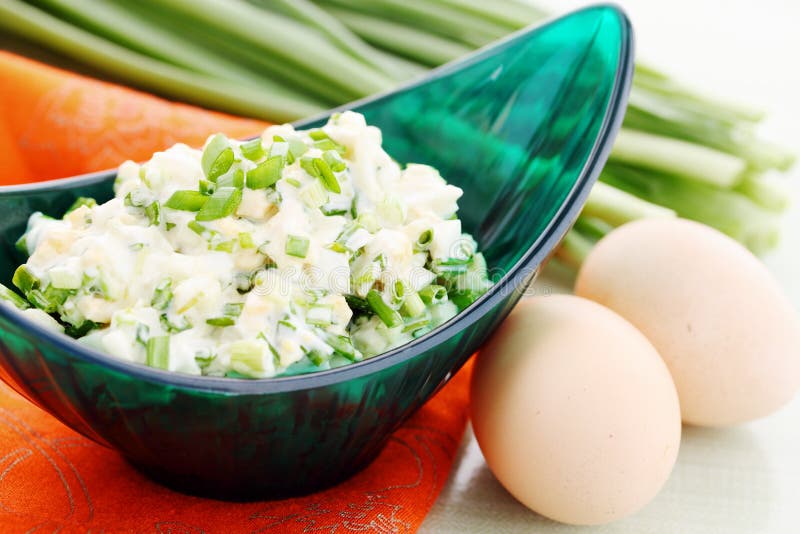 Salad with mayonnaise stock image. Image of horizontall - 31083209