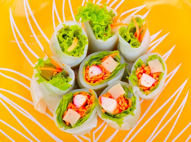 Salad roll vegetables stock photo. Image of carrot, culture 77561878