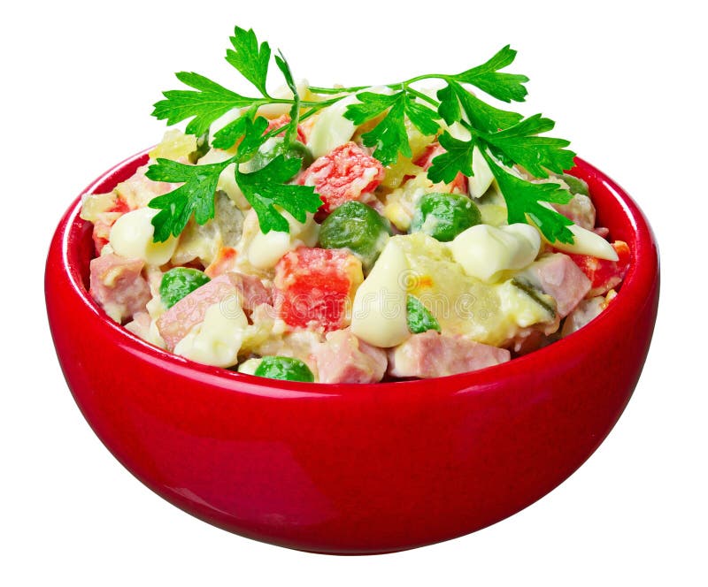 Salad with sausage