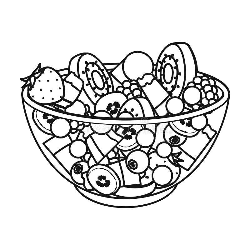 fruit salad clip art black and white