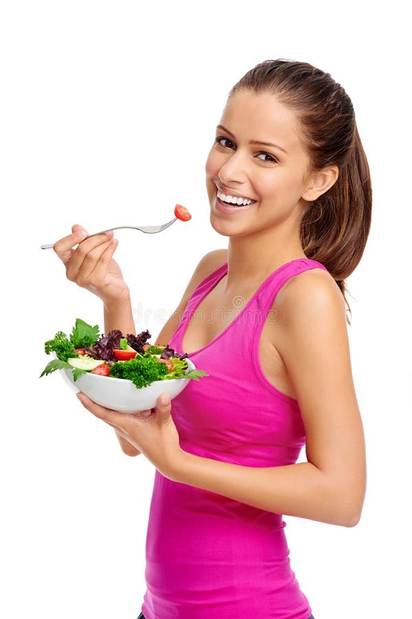 Salad woman royalty free stock photos