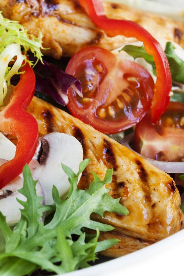 Salada de frango morna imagem de stock royalty free Salada de frango morna imagem de stock royalty free