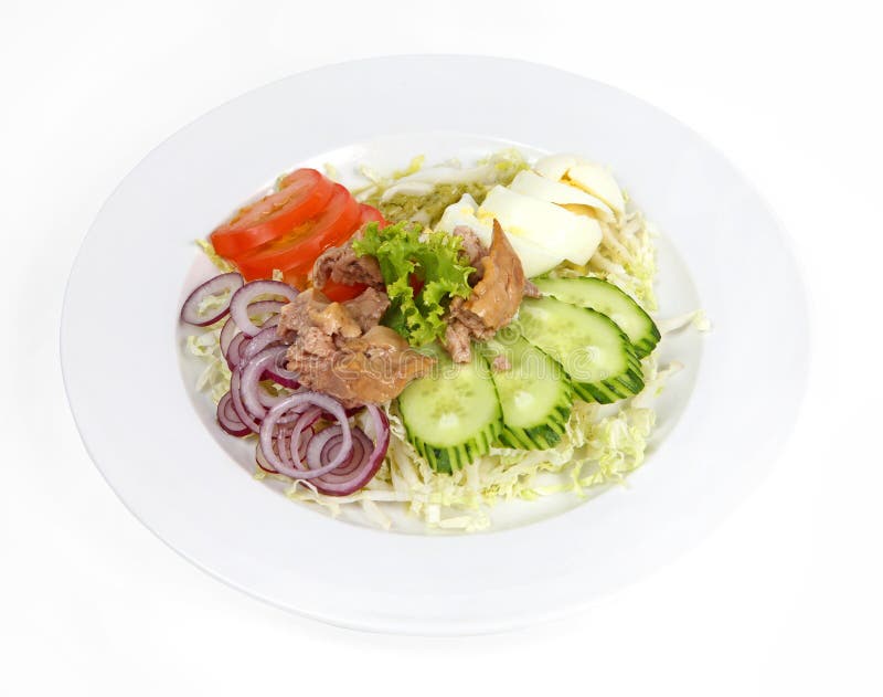 Salada do fígado de bacalhau fotografia de stock Salada do fígado de bacalhau fotografia de stock