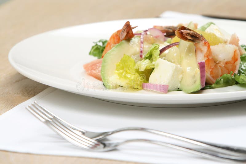 Salada num restaurante imagens de stock royalty free