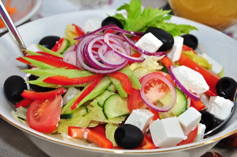 Salada grega imagens de stock royalty free Salada grega imagens de stock royalty free