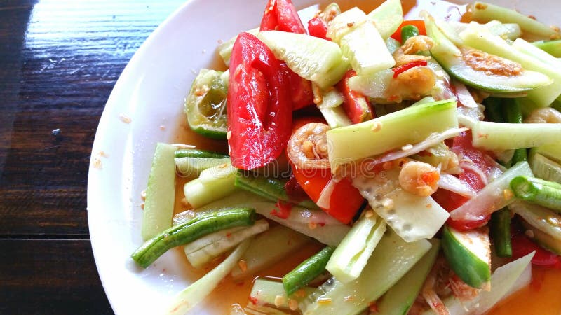 Salada tailandesa do pepino fotos de stock royalty free Salada tailandesa do pepino fotos de stock royalty free