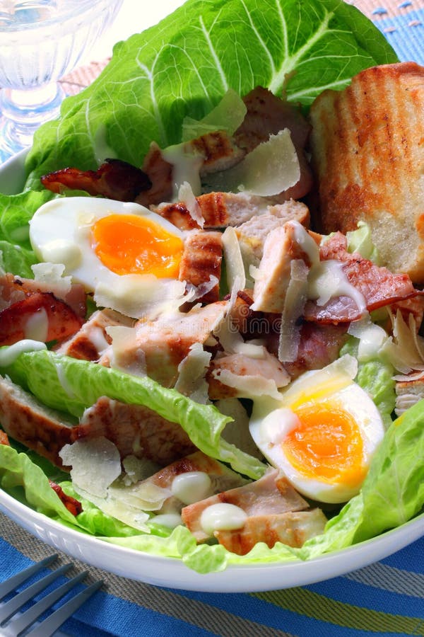 Salade de César de poulet image libre de droits