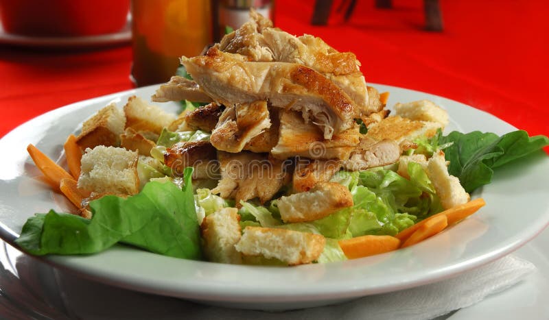 Salade de César de poulet photographie stock