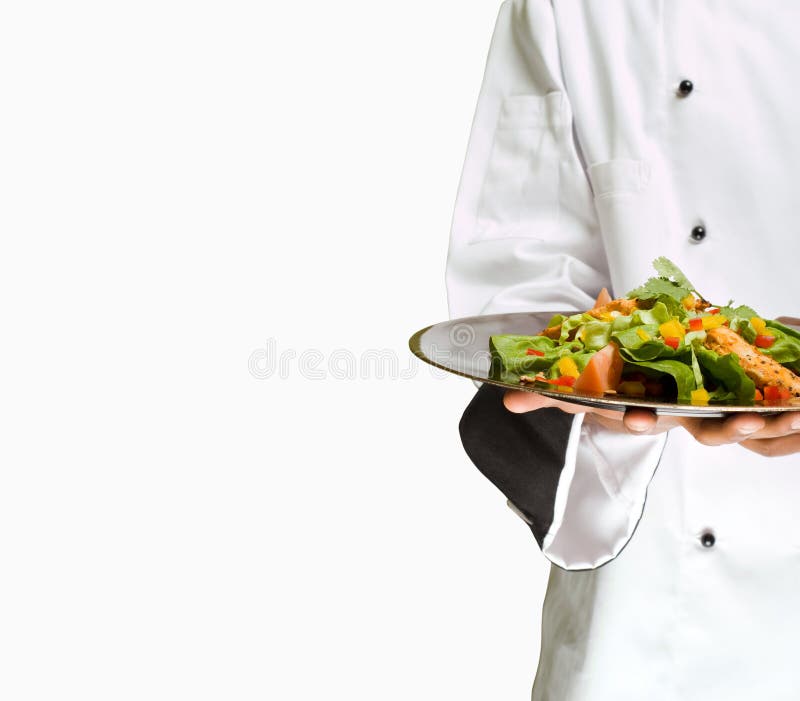 Salade de fixation de chef image stock Salade de fixation de chef image stock