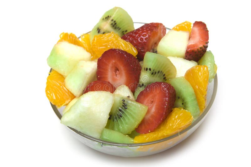 Salade de fruits dans la cuvette photos libres de droits Salade de fruits dans la cuvette photos libres de droits