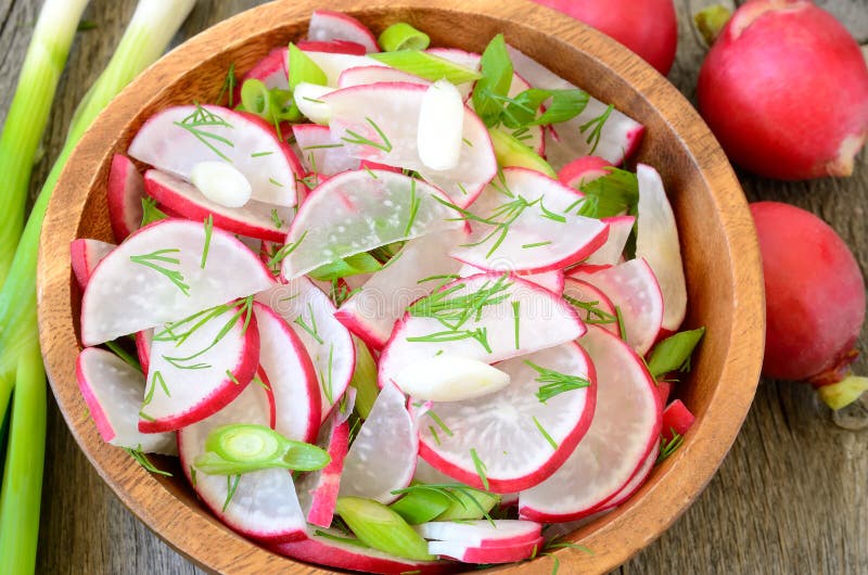 Salade de radis photographie stock