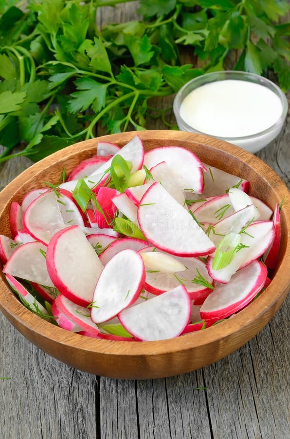 Salade de radis photo stock