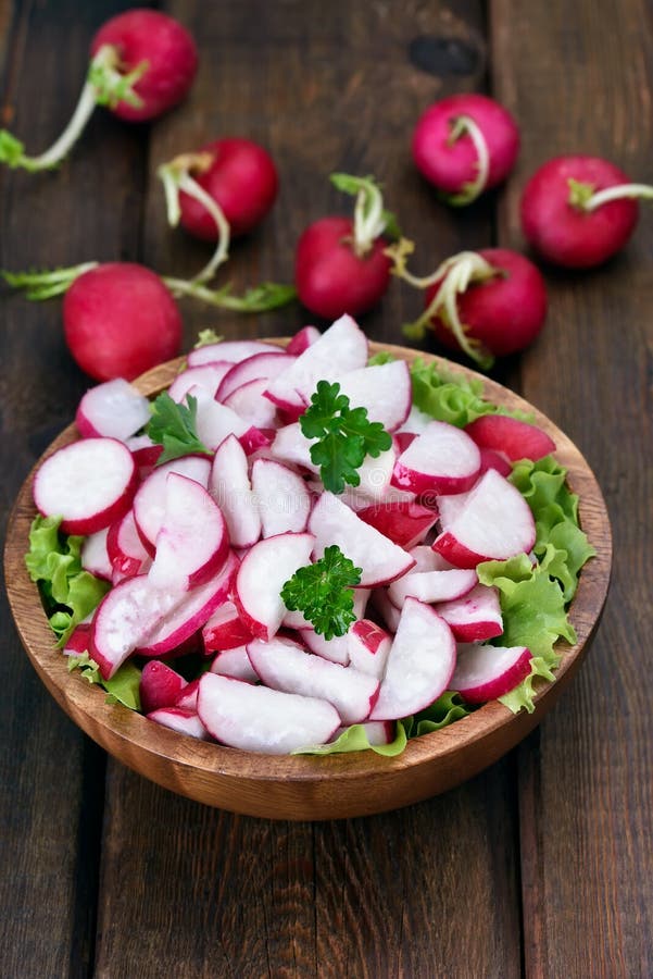 Salade de radis photographie stock