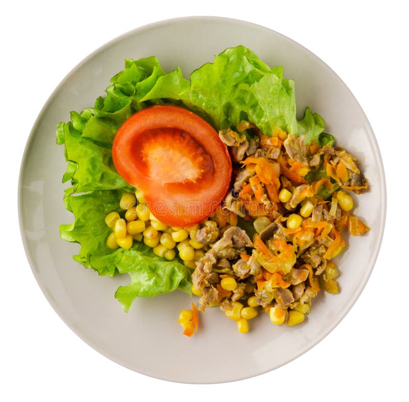 Download Salade Met Kippenmagen Met Wortelen En Graan En Salade Op A Stock Foto - Afbeelding bestaande uit vlees, arugula: 114228050