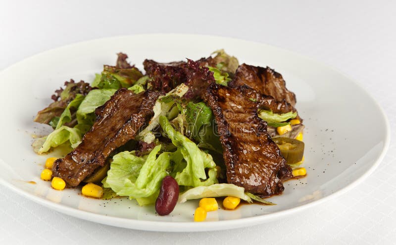 Salade mexicaine d'épice avec de la viande image libre de droits Salade mexicaine d'épice avec de la viande image libre de droits