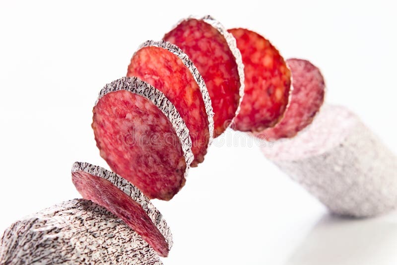 Salame affettato immagine stock. Immagine di porco, grasso 33964437