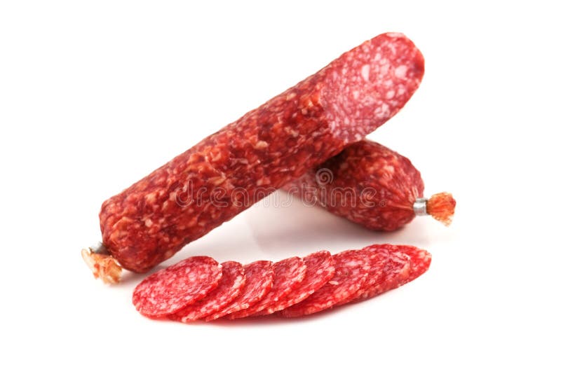 Salami stock photo. Image of cured, food, full, beef 14157314