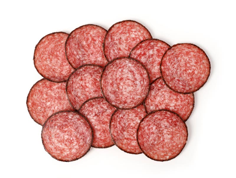 Salami plasterek obraz stock. Obraz złożonej z zimno 64890725
