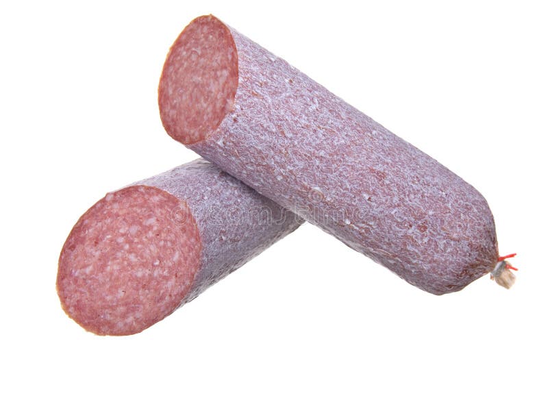 Salami stockbild. Bild von nahrung, sandwich, geschnitten 13161307
