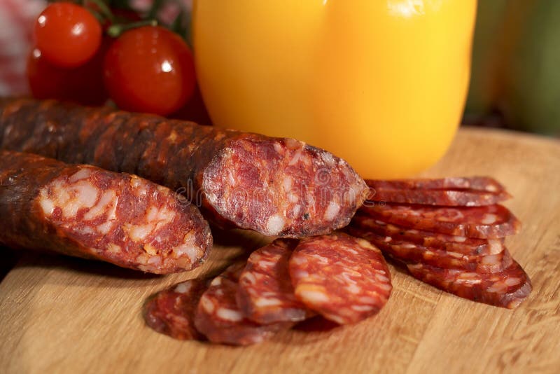 Salami De Saucisse De Viande Photo stock Image du délicieux, normal 36622842