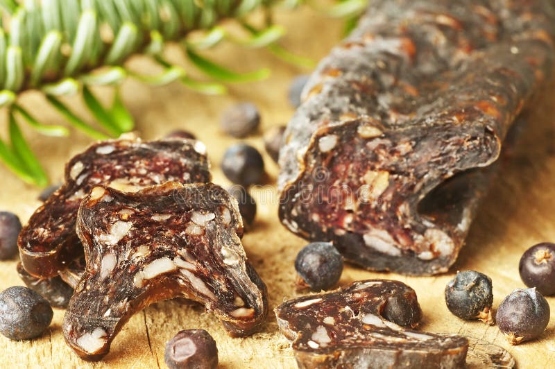 Salami of deer stock photo. Image of healthy, mediterranean 28153406