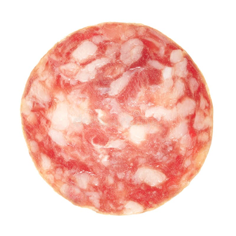 Salami plasterek zdjęcie stock. Obraz złożonej z plasterek 24274716