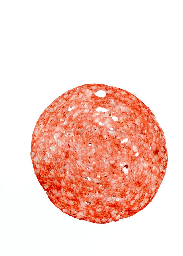 Salami plasterek zdjęcie stock. Obraz złożonej z deliciouses 24274716