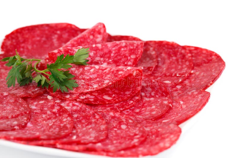 Salami stock image. Image of gourmet, background, isolate 34849897
