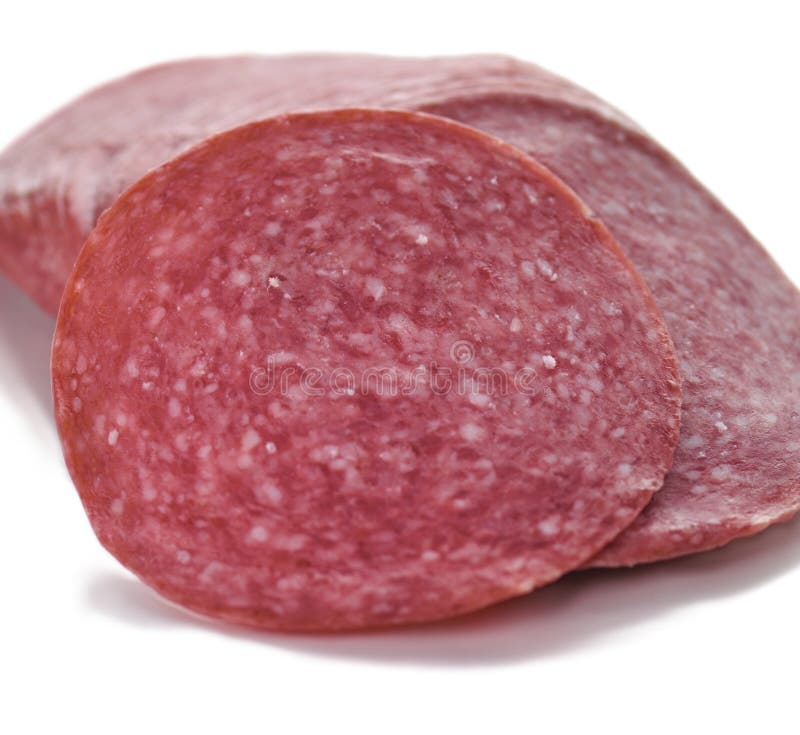 Salami foto de archivo. Imagen de ingrediente, coma, delicatessen 21148420
