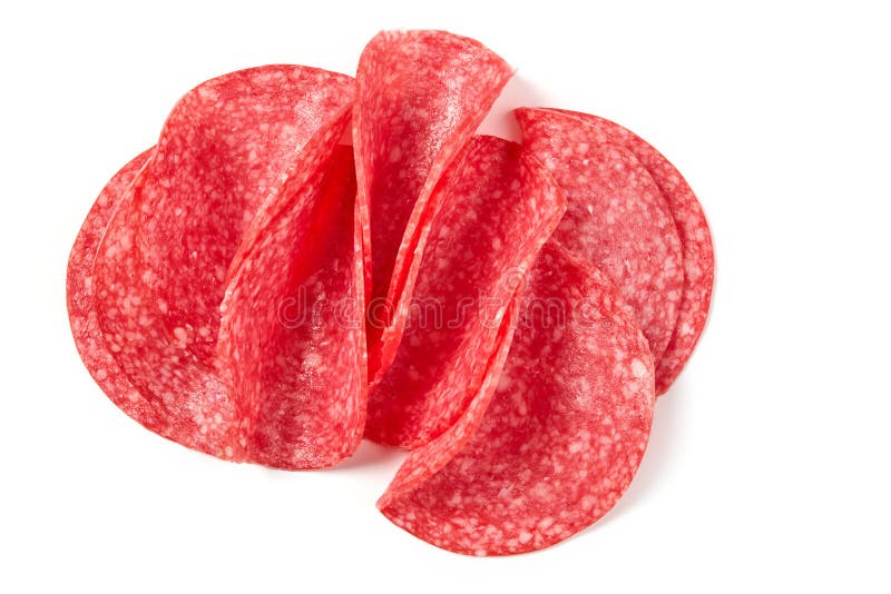 Salami imagen de archivo. Imagen de gordo, colesterol 243312757