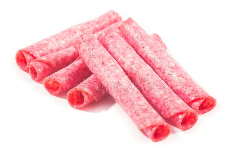 Salami rolls stock photo. Image of pork, spiced, meal 50873454