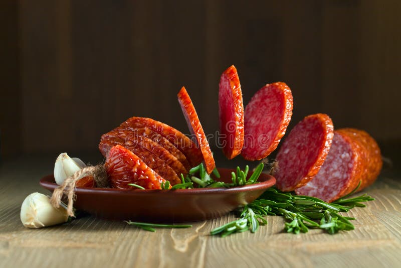 Salami with rosemary