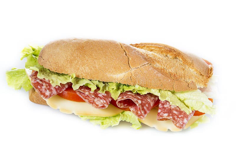 Salami sandwich stock photo. Image of ready, sandwich - 39639450