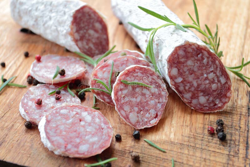 Italian Air Dried Salami Sausage Stock Image Image of mould