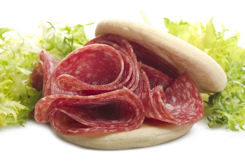 Salami sliced