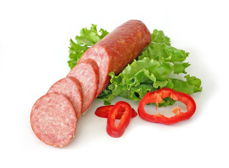 Hungarian salami stock image. Image of ingredient, mold 1074417