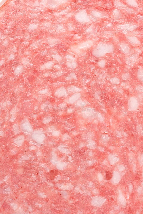 Salami texture close up