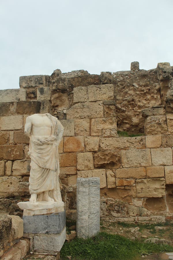 Salamis Ancent City Statues, Famagusta Cyprus Stock Photo Image of