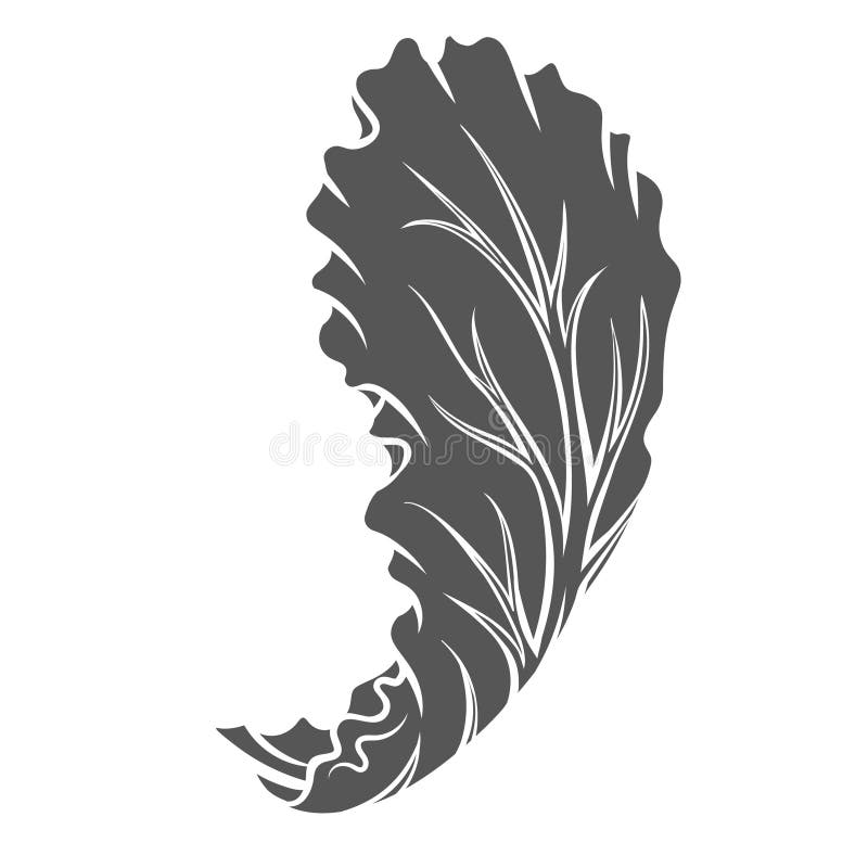 Salatblatt-Scheiben Glyphen-Symbol lizenzfreie abbildung