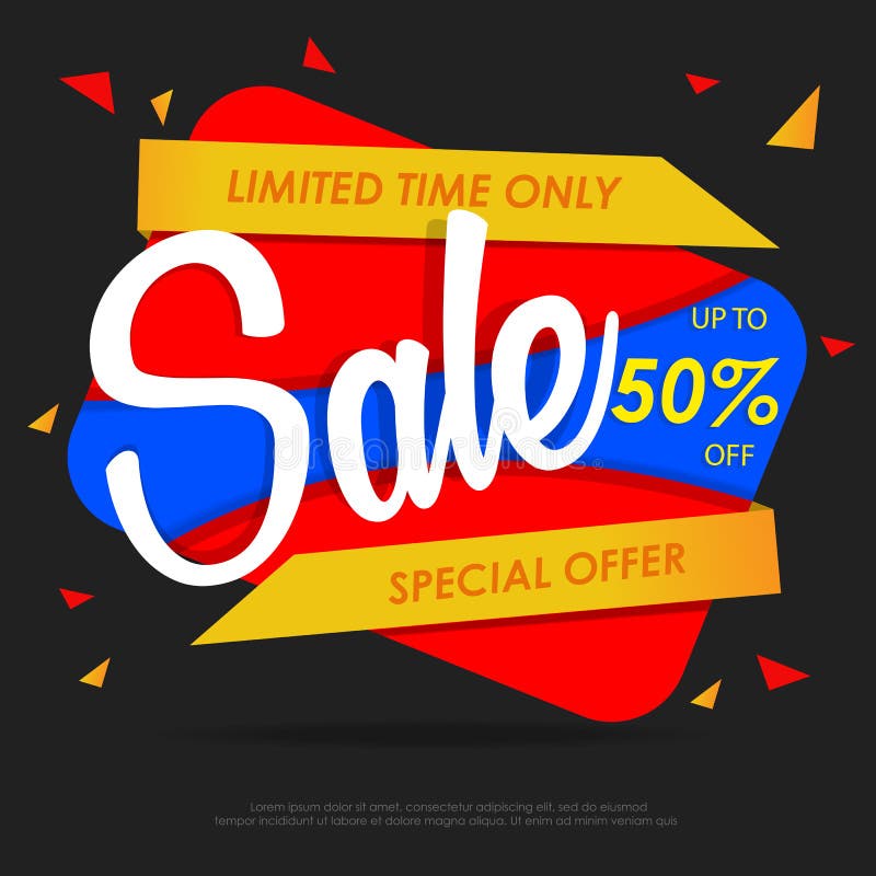 SALE baner- eller bakgrundsdesign vektor illustrationer