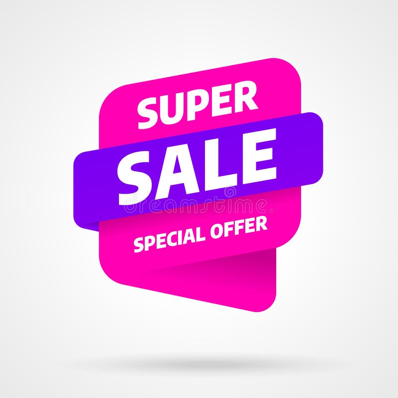 Sale Banner Template Design Special Offer Vector Illustration Stock