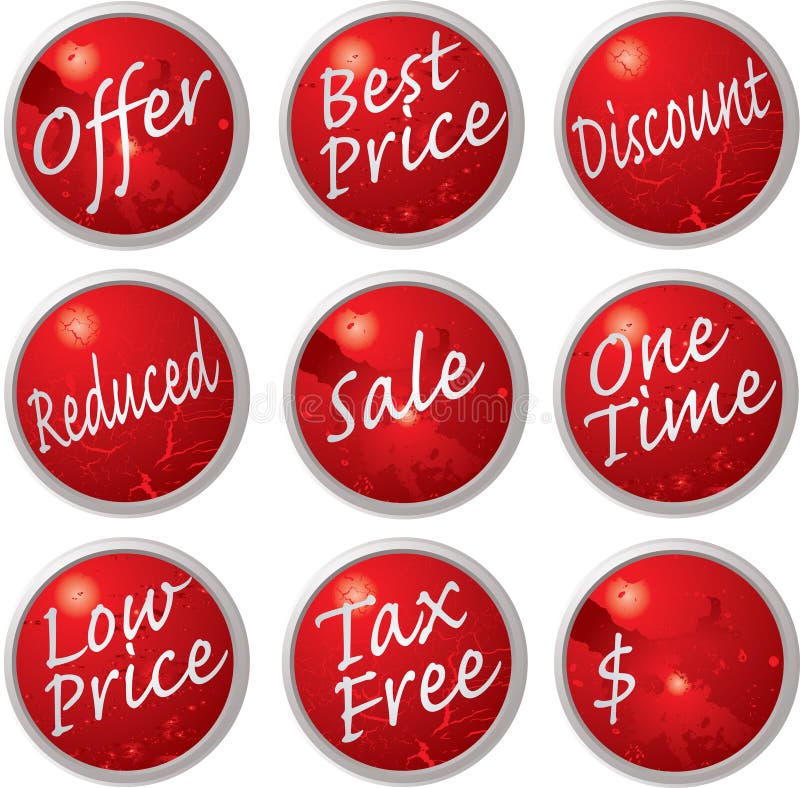 Sale buttons stock illustration